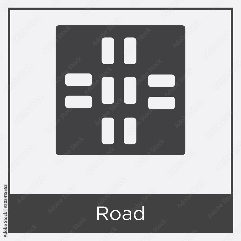 Road icon isolated on white background Road icon isolated on white background