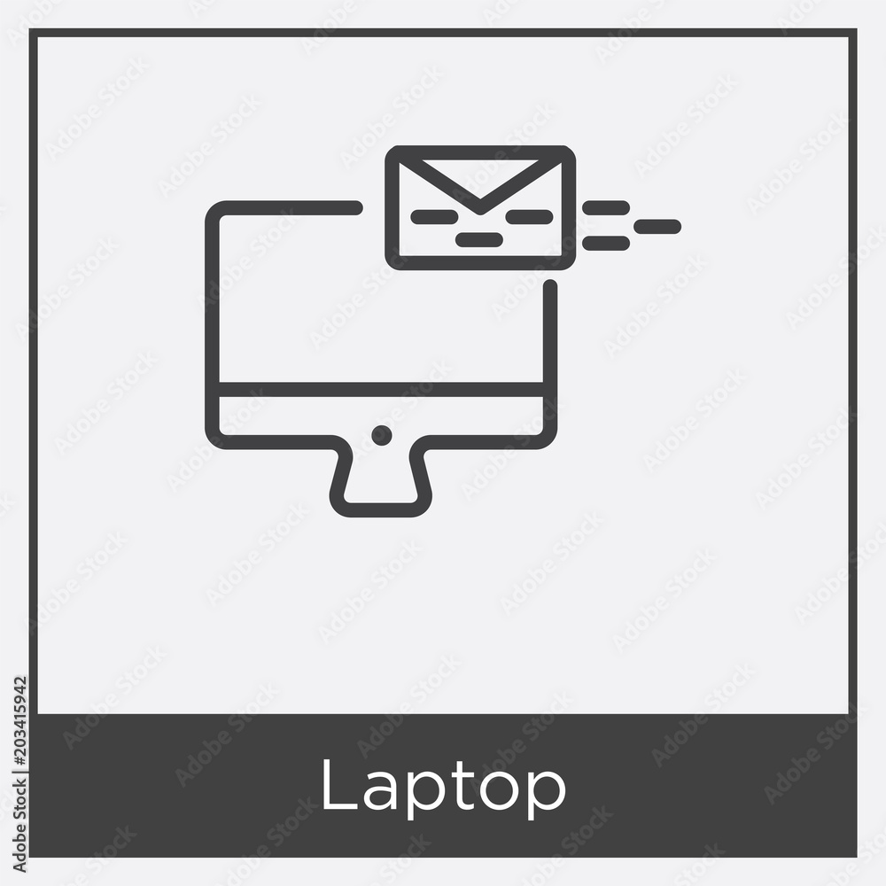 Laptop icon isolated on white background Laptop icon isolated on white background