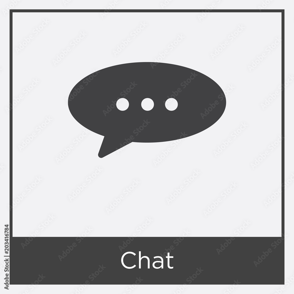 Chat icon isolated on white background Chat icon isolated on white background