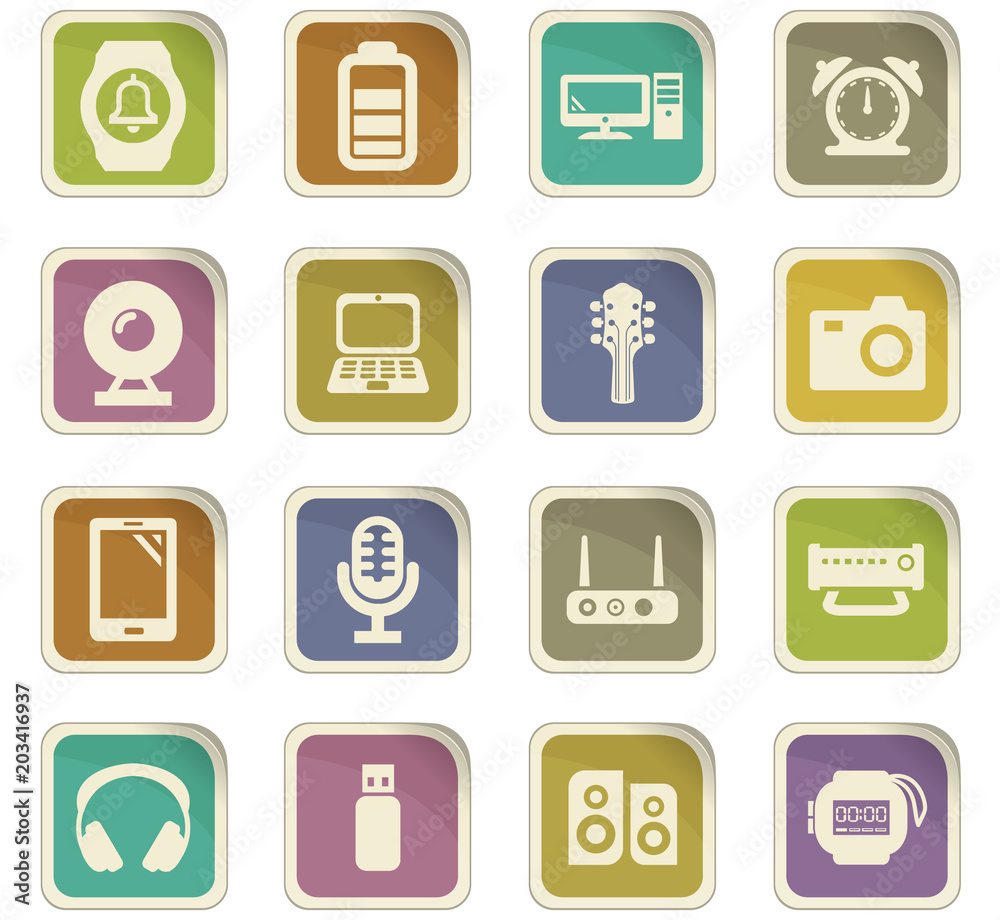 Home appliances icons set