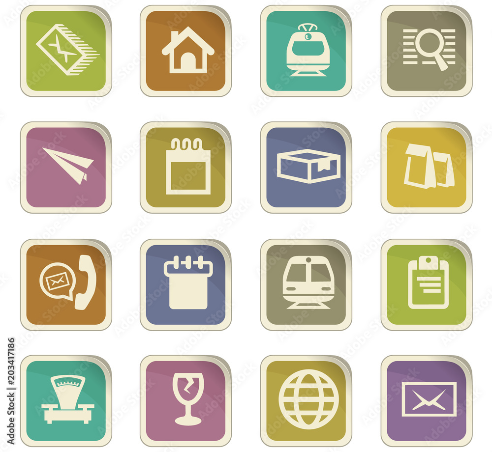 Post service icons set