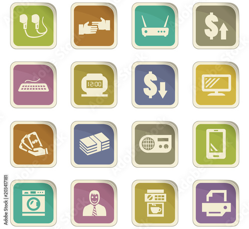 Pawn shop icons set