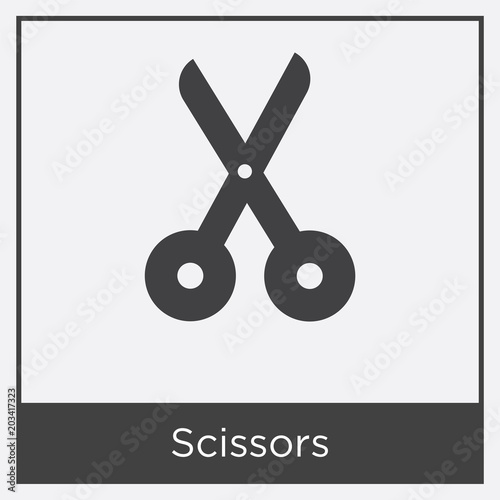 Scissors icon isolated on white background