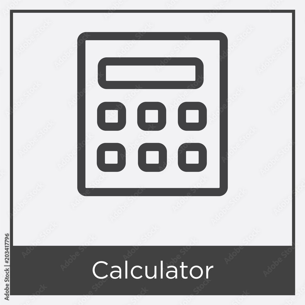 Calculator icon isolated on white background Calculator icon isolated on white background