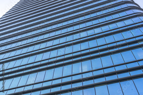 close up of modern office building