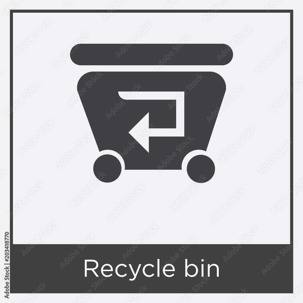 Recycle bin icon isolated on white background Recycle bin icon isolated on white background