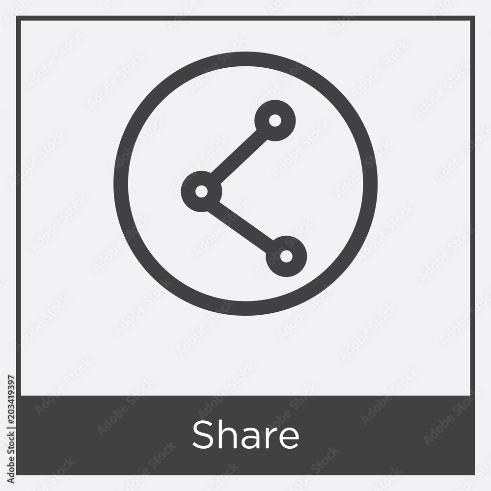Share icon isolated on white background Share icon isolated on white background