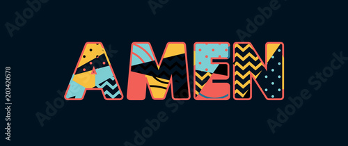 Amen Concept Word Art Illustration