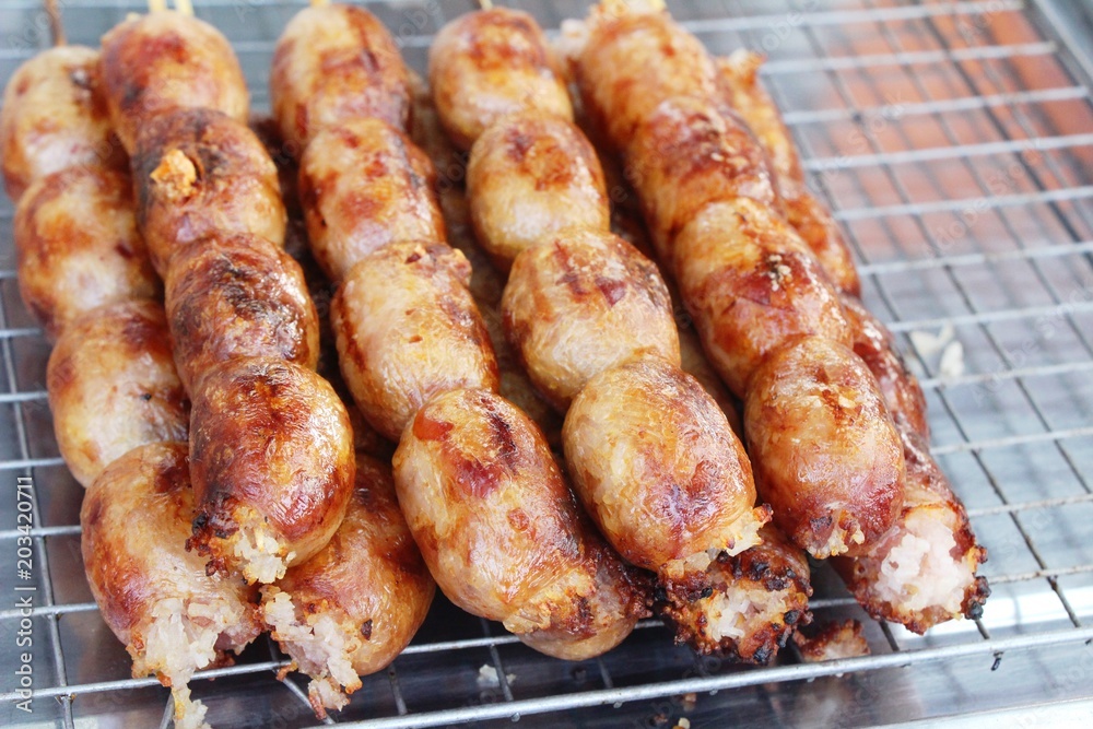 grilled sausage asia delicious at street food