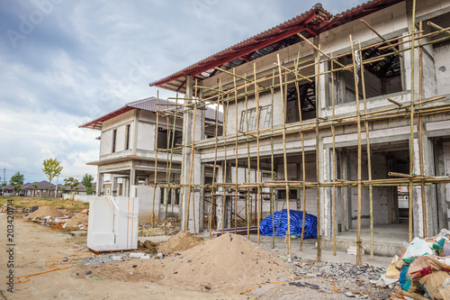 Wallpaper Mural construction residential new house in progress at building site Torontodigital.ca