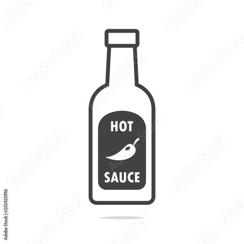 Hot sauce bottle icon vector