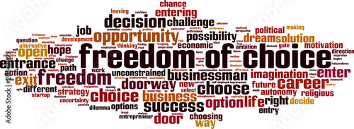 Freedom of choice word cloud
