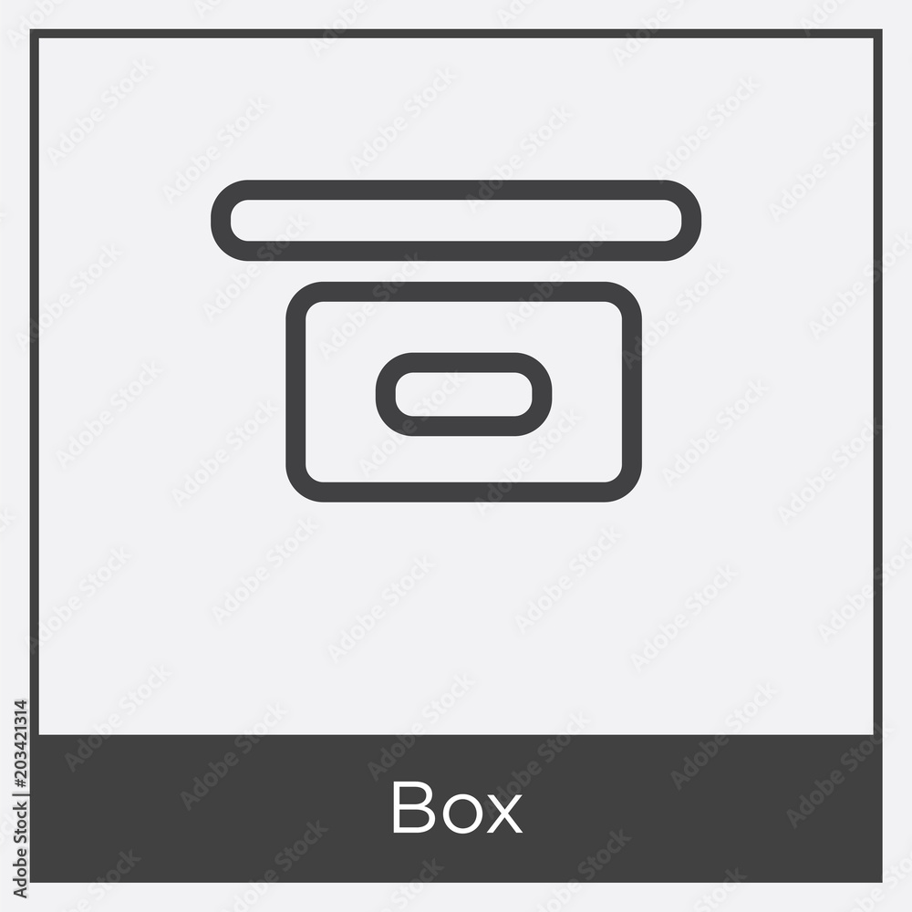 Box icon isolated on white background Box icon isolated on white background