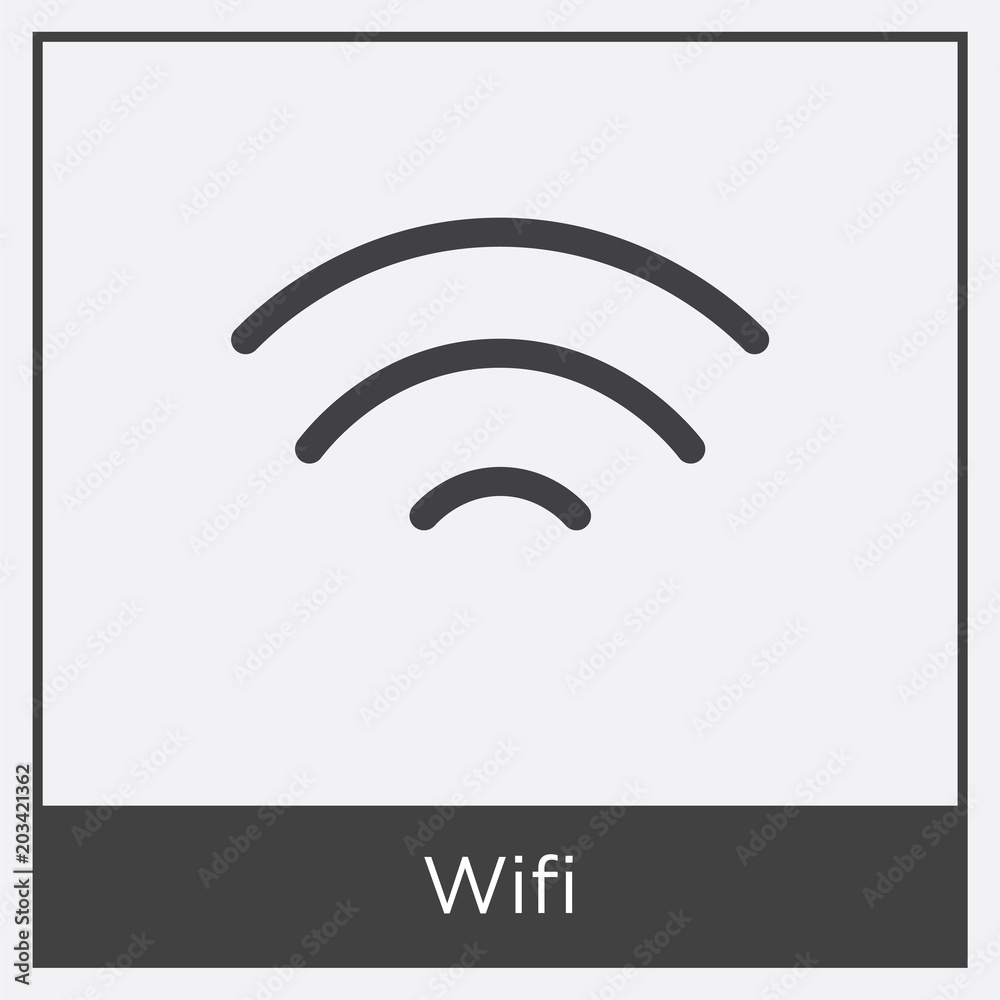 Wifi icon isolated on white background Wifi icon isolated on white background