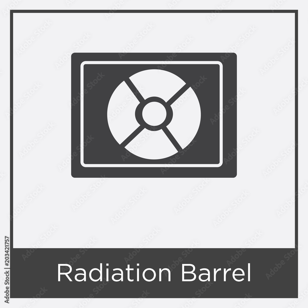 Radiation Barrel icon isolated on white background Radiation Barrel icon isolated on white background