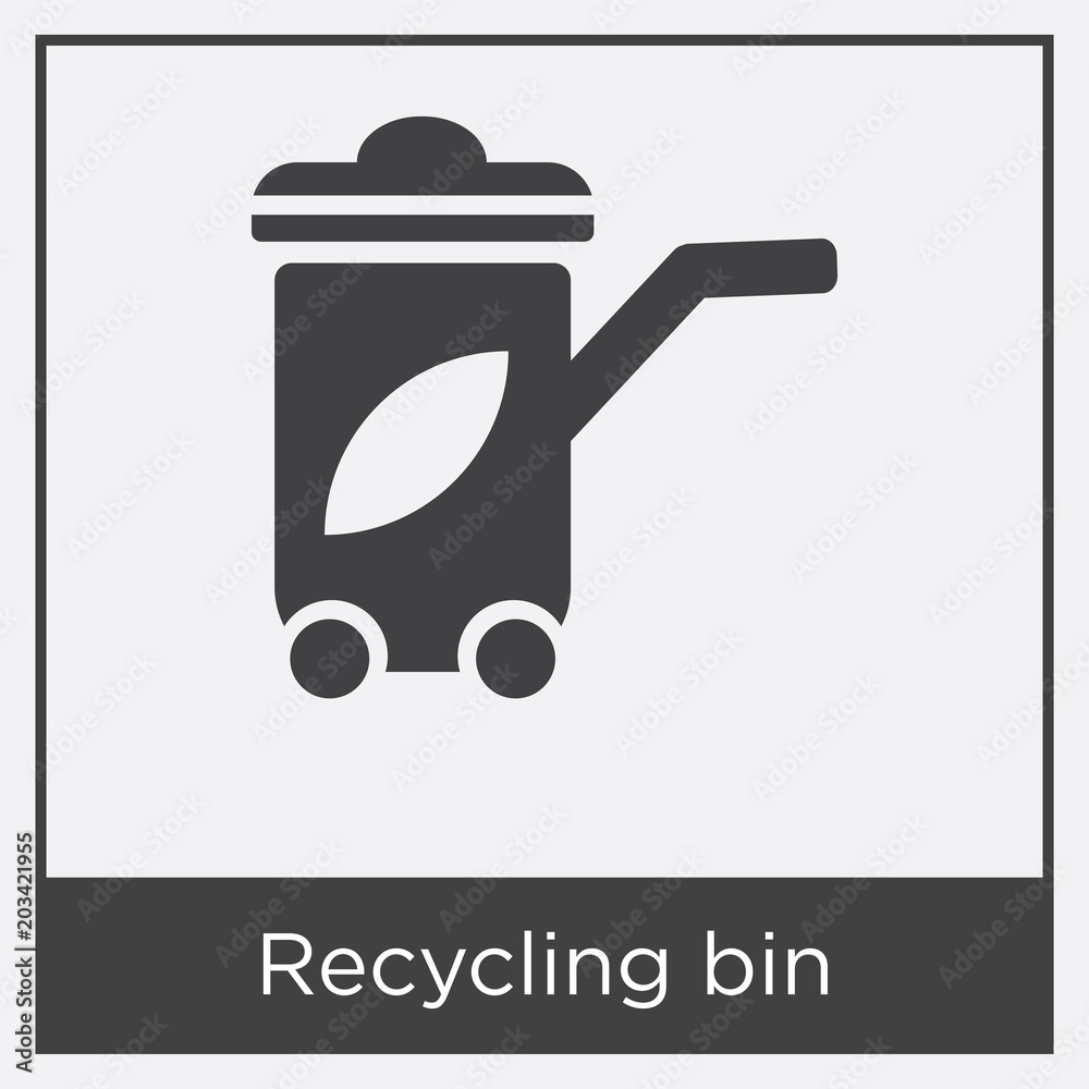 Recycling bin icon isolated on white background Recycling bin icon isolated on white background