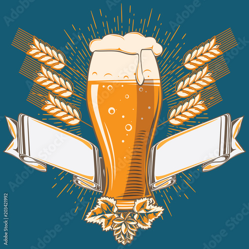 Beer decorative emblem