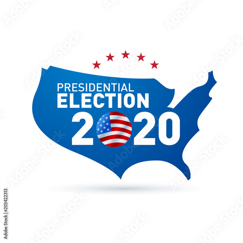 2020 United States of America Presidential Election Button - Vector EPS10