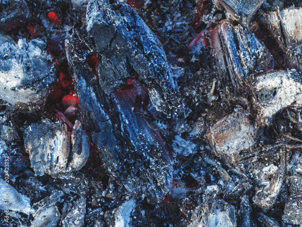 Hot black and red coals, fire. Background Hot black and red coals, fire. Background