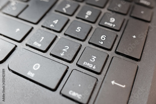 keyboard detail of laptop
