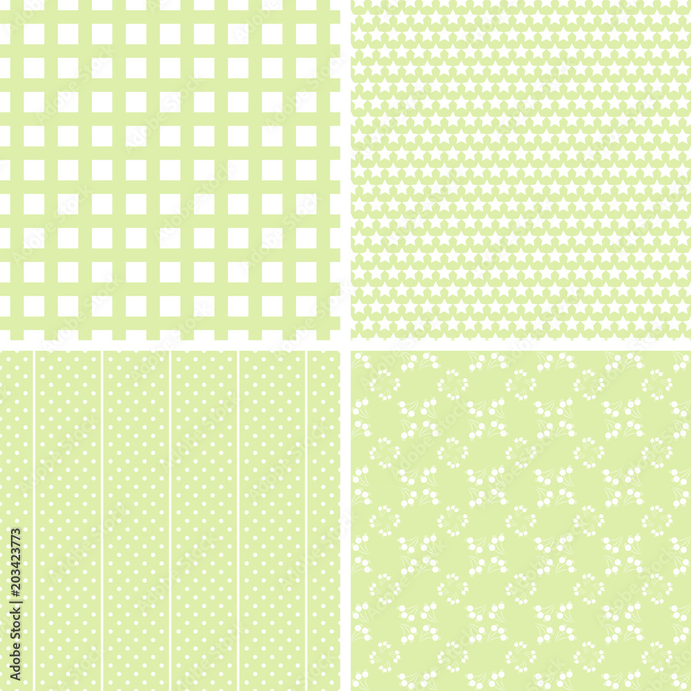 Vector set of four different pattern Vector set of four different pattern
