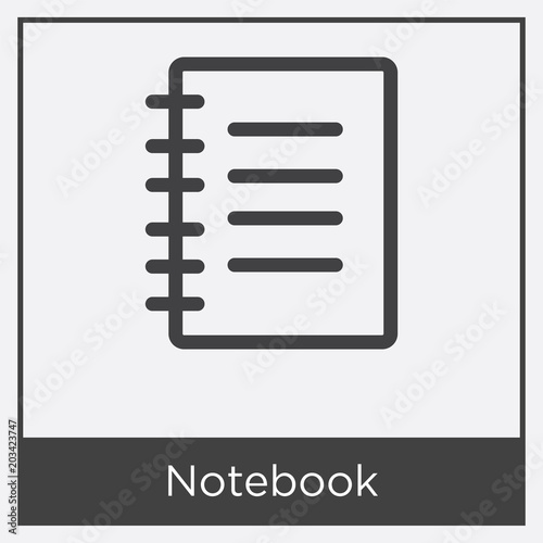 Notebook icon isolated on white background © vector_best