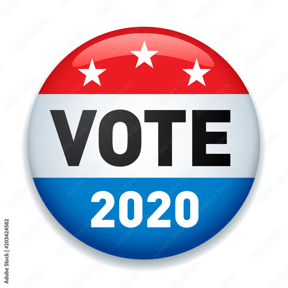 2020 United States of America Presidential Election Button - Vector illustration. 2020 United States of America Presidential Election Button - Vector illustration.
