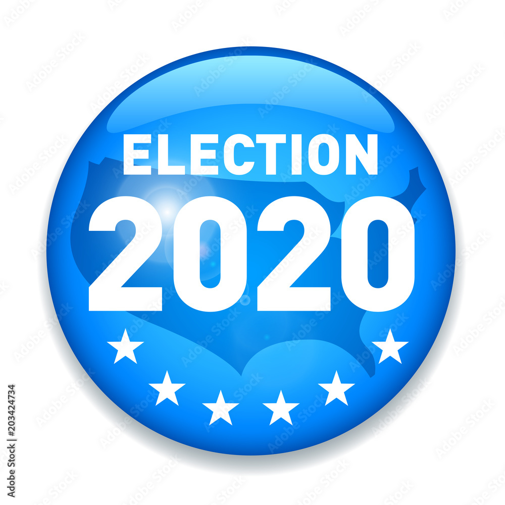 2020 United States of America Presidential Election Button - Vector illustration. 2020 United States of America Presidential Election Button - Vector illustration.