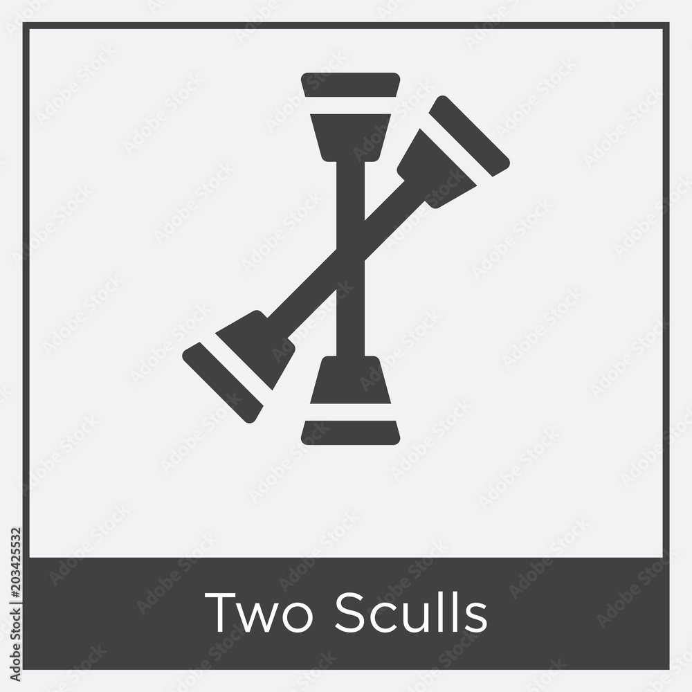 Two Sculls icon isolated on white background Two Sculls icon isolated on white background