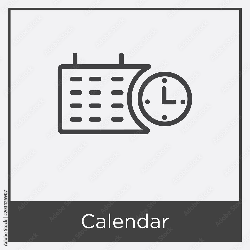 Calendar icon isolated on white background Calendar icon isolated on white background