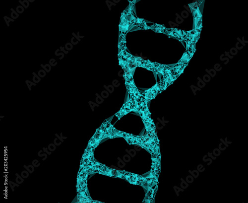 DNA sequence line connect generative shape
