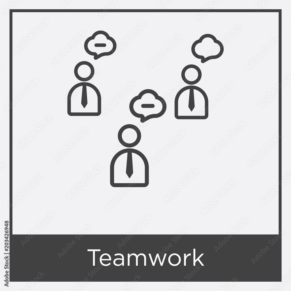 Teamwork icon isolated on white background Teamwork icon isolated on white background