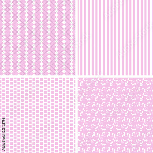 Design 4 Chic different vector patterns.