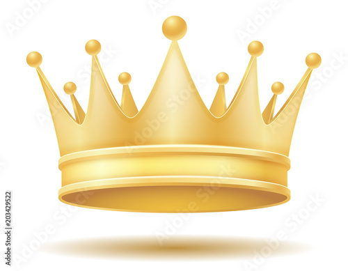 king royal golden crown vector illustration