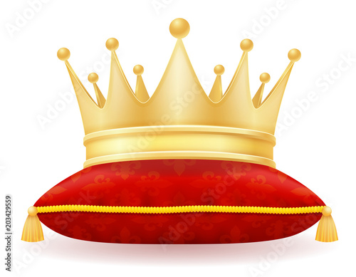 king royal golden crown vector illustration