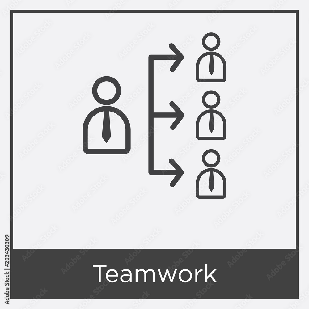 Teamwork icon isolated on white background Teamwork icon isolated on white background