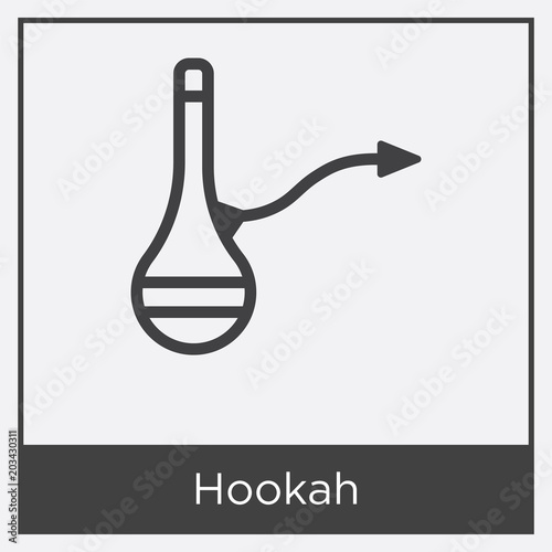 Hookah icon isolated on white background