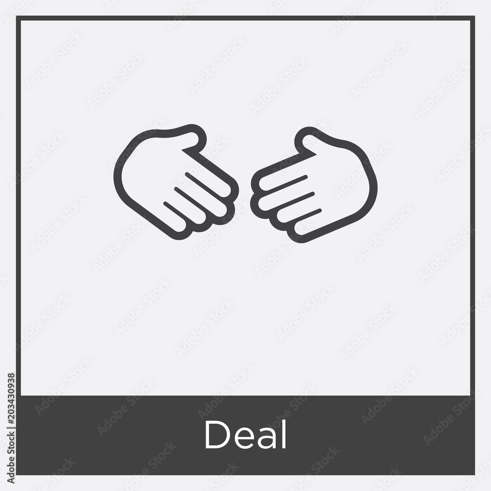 Deal icon isolated on white background Deal icon isolated on white background