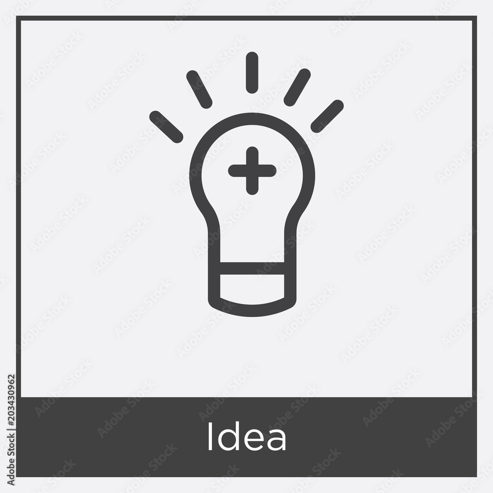 Idea icon isolated on white background