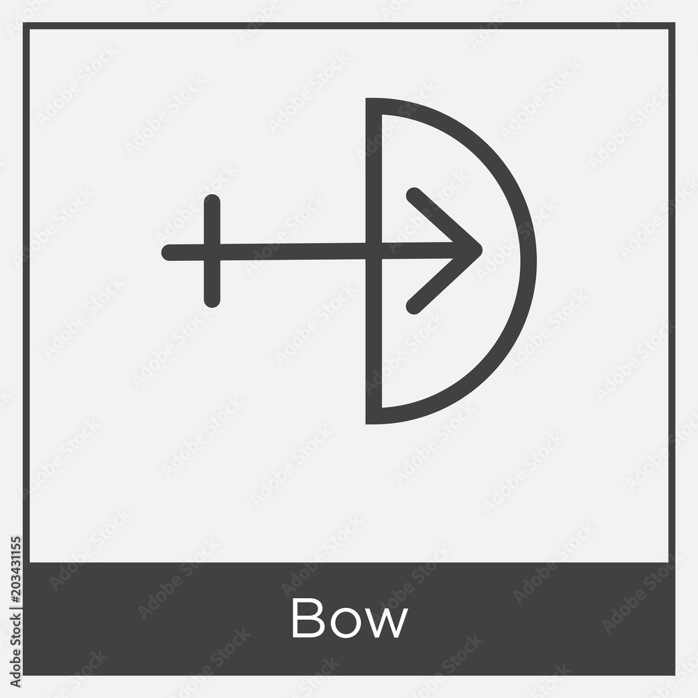 Bow icon isolated on white background Bow icon isolated on white background