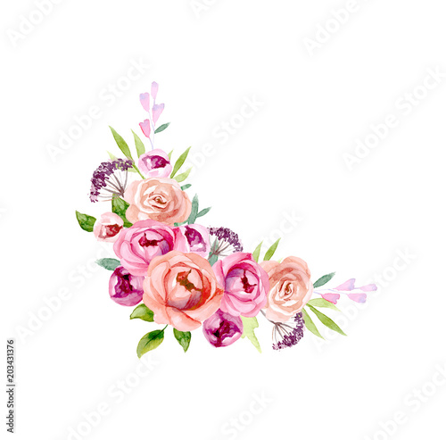 Fototapeta Naklejka Na Ścianę i Meble -  Set of the floral arrangements