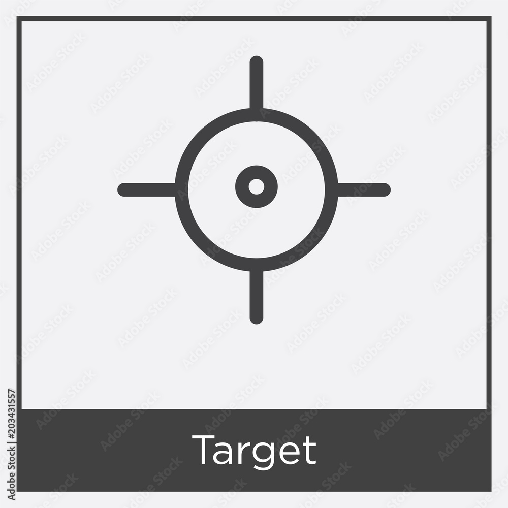 Obraz premium Target icon isolated on white background