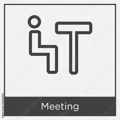 Meeting icon isolated on white background