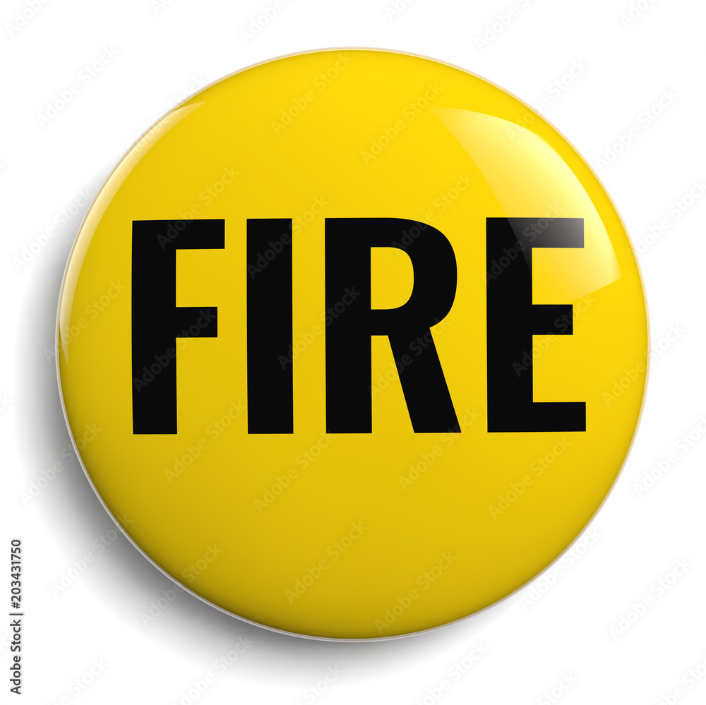 Fire Symbol Round Icon Isolated
