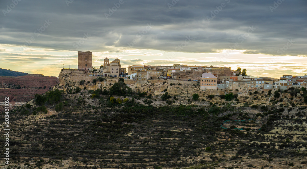 Pueblo de Aledo en Murcia, España