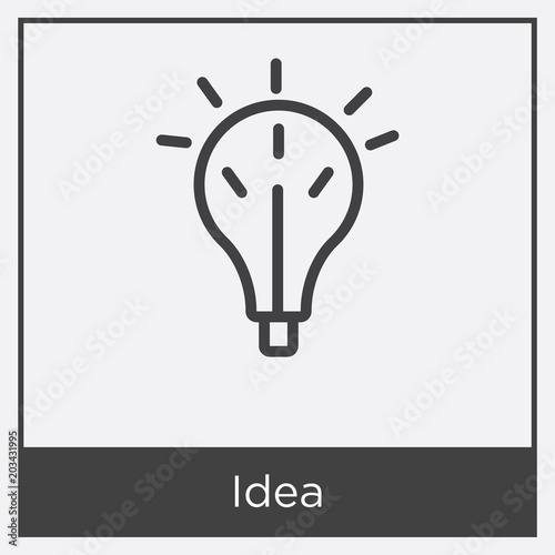 Idea icon isolated on white background