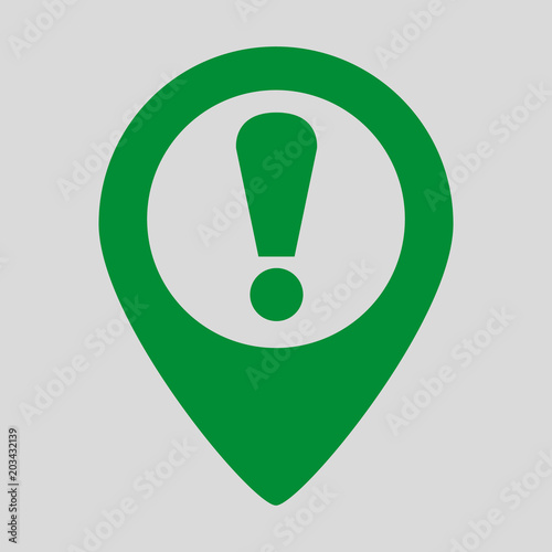 Pointer attention sign icon.