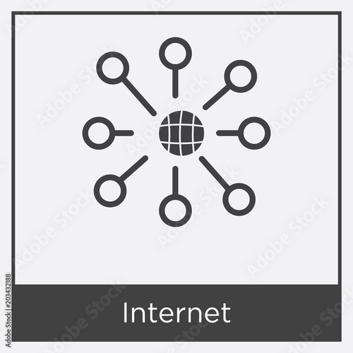 Internet icon isolated on white background