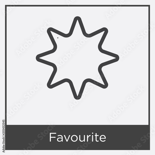 Favourite icon isolated on white background