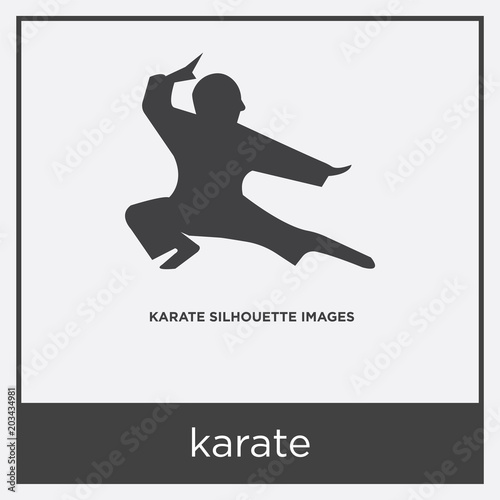 karate icon isolated on white background